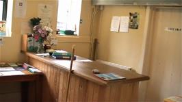 The Reception Desk at Quantock Hills Youth Hostel, which will close permanently at the end of this season